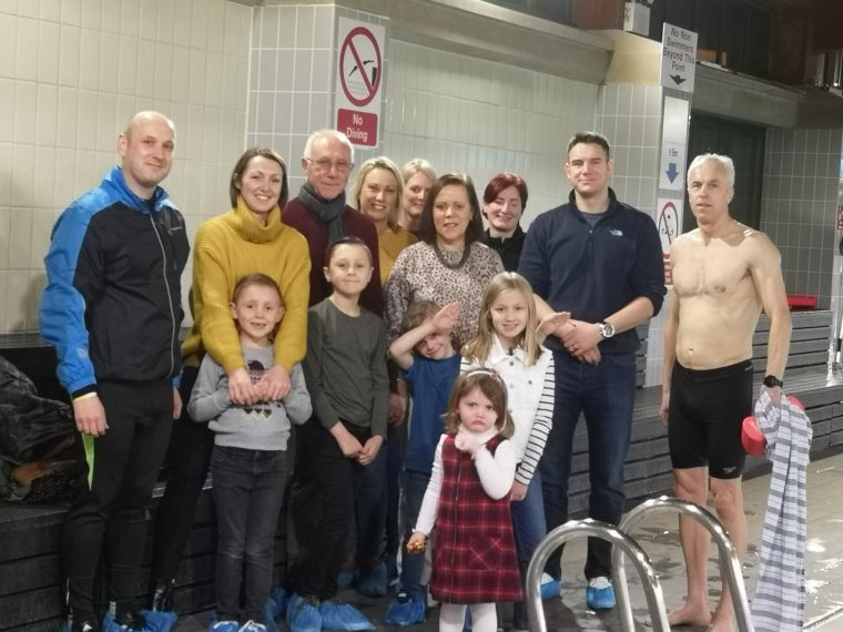 day 67 north yorkshire swim finish with pc andy bramma family